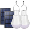 2Pcs Portable Solar Powered LED Bulb Lights,  Outdoor Solar Energy Lamp Lighting for Home Fishing Camping Tent Emergency, 3W Rechargeable Light